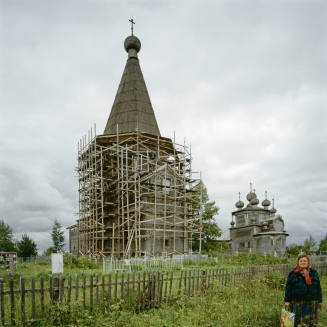 St. Blaise's Church of the Intercession (1761), Church of the Epiphany (1793), Lyadiny, Kargopol district, Archangel region